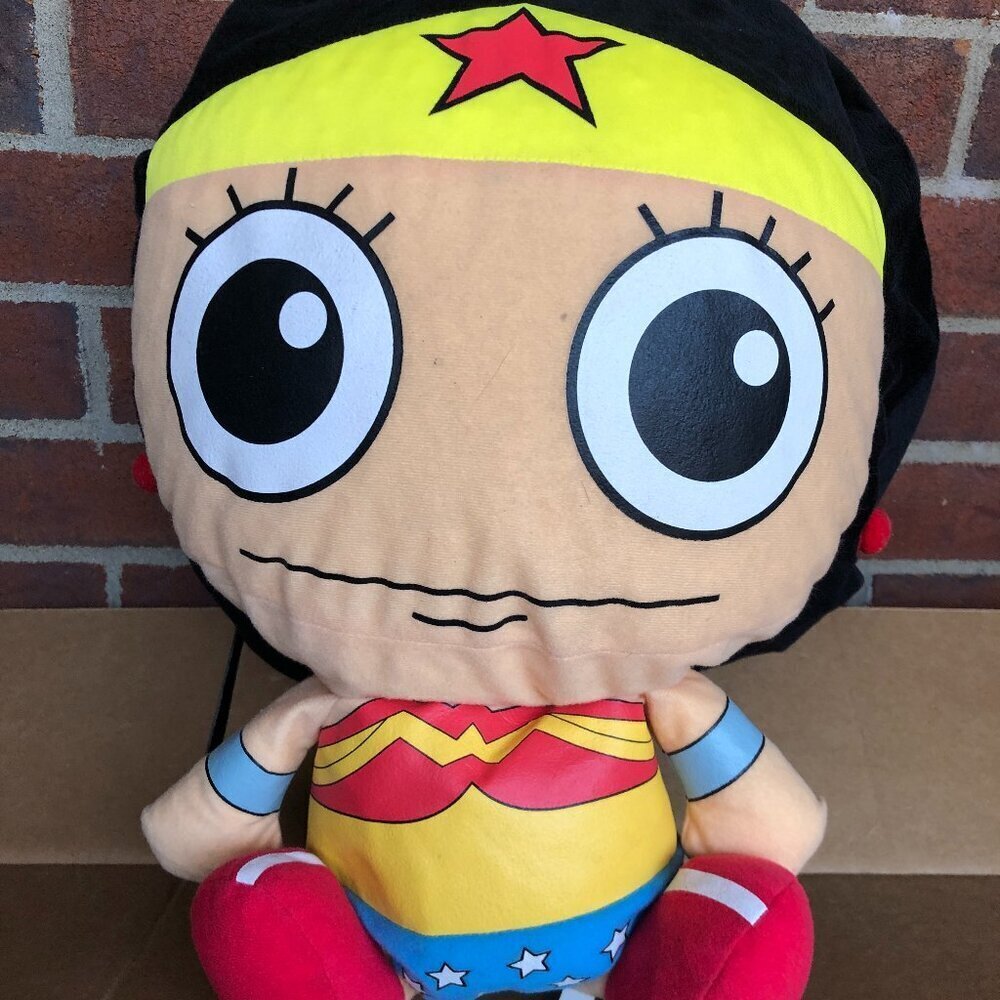 LARGE Toy Factory Chibi Wonder Woman 19-in Big Head Plush DC Comics Originals